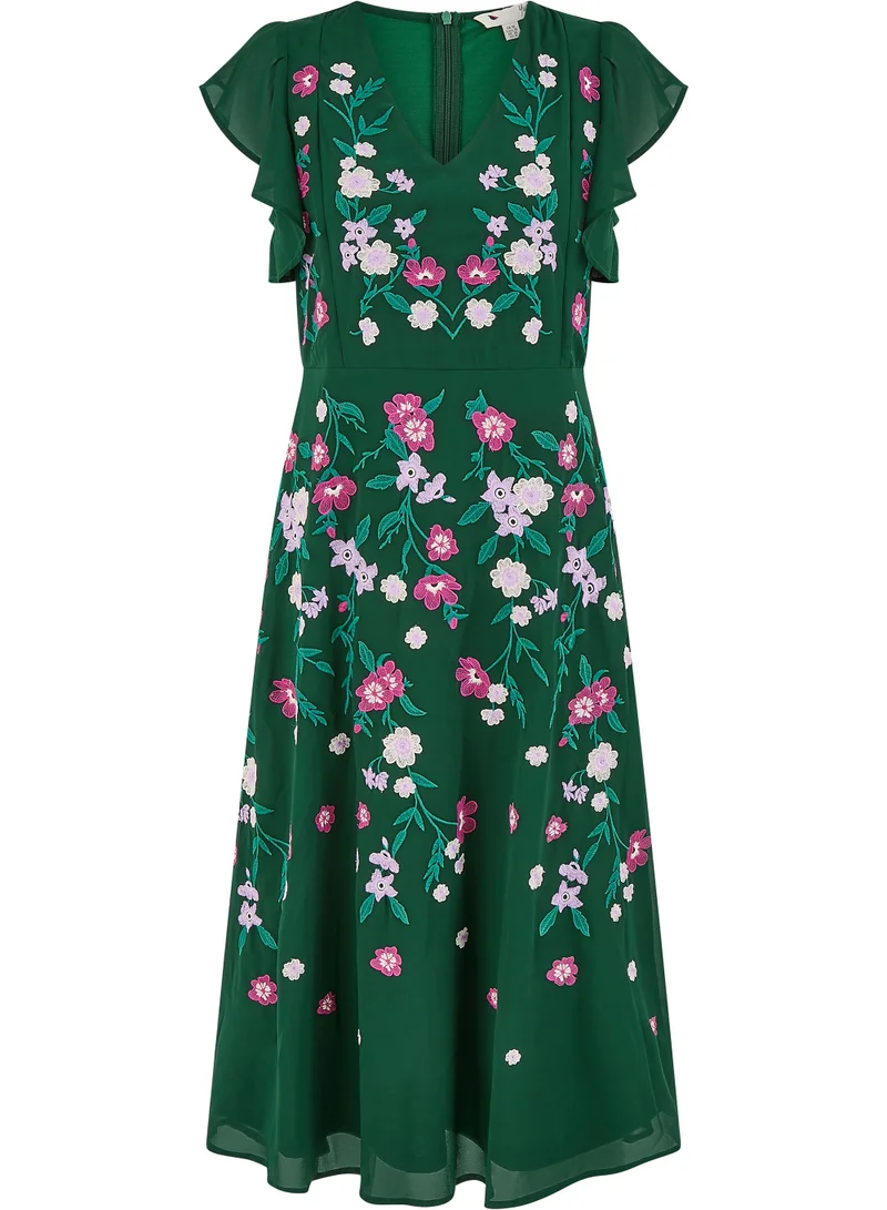 Yumi Floral Embroidered Dress