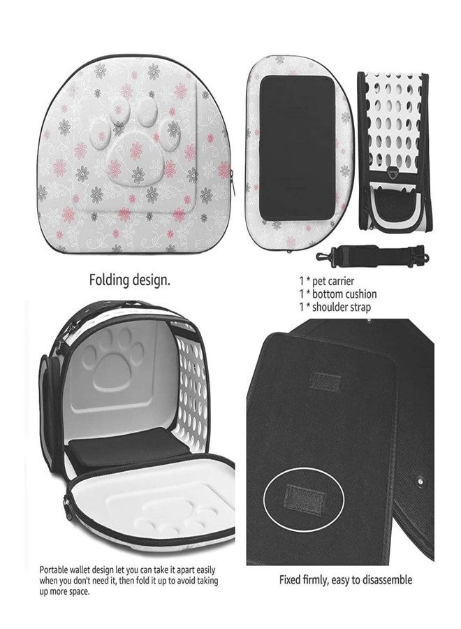 Petlicious & More® Portable Foldable (Grey) Pet Carry Bag Travel Shoulder Puppy Cat Outdoor Carrier Soft EVA Breathable Handbag (17 x 13 Inches) - Image 4