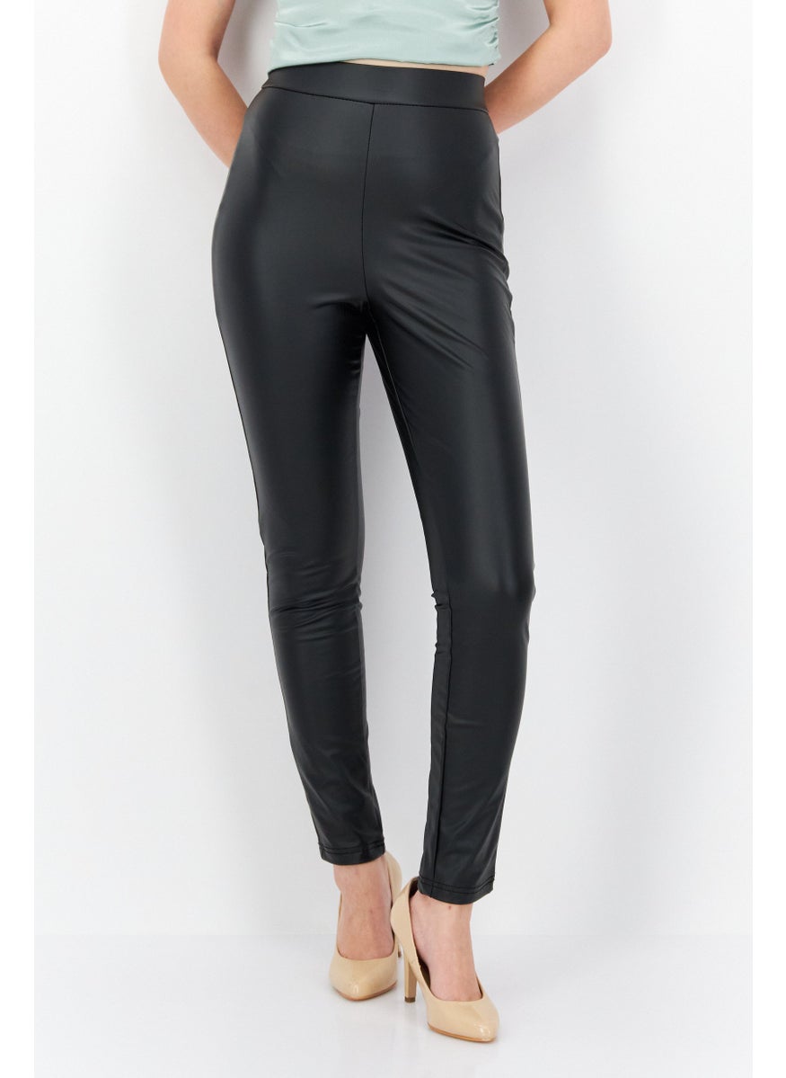 Urban Bliss - Women Pull On Plain Leggings, Black - Image 1