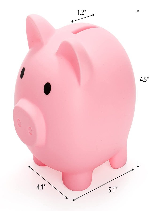 ZEAYEA 4 Pieces Cute Plastic Pig Money Bank, Unbreakable Saving Money Box Coin Bank for Boys Girls Adults, Plastic Piggy Bank Practical Gifts for Birthday, Christmas, New Year - Image 2
