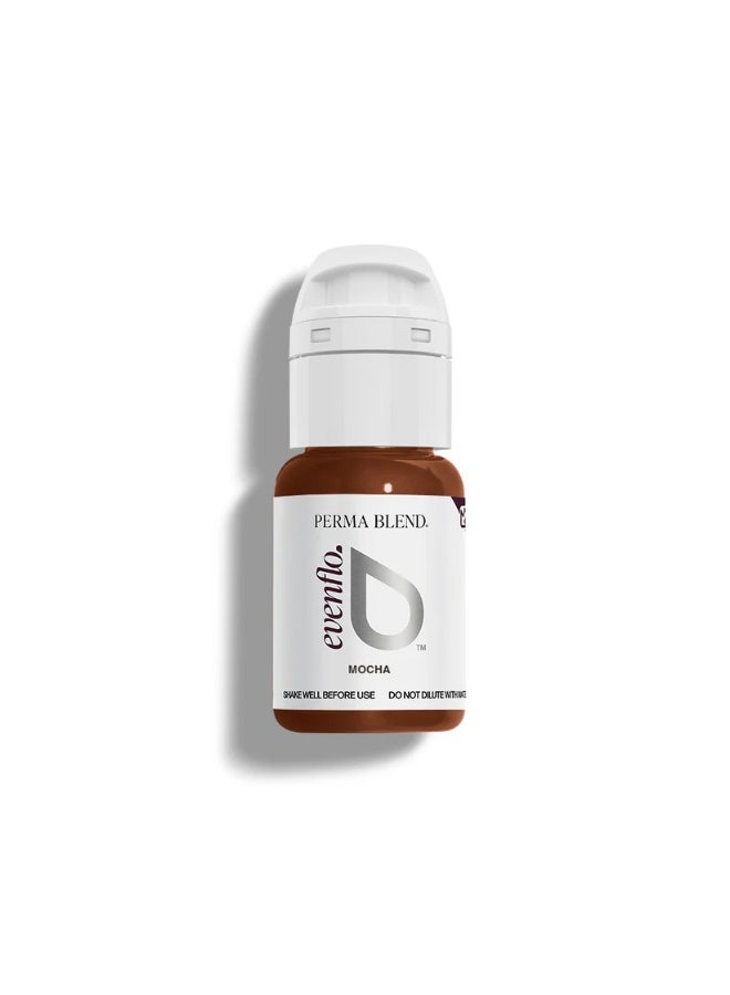 Perma Blend Eyebrow Pigment – Evenflo Mocha 15ml | Professional Permanent Makeup Brow Tattoo Ink for Microblading, Ombre & Powder Brows | Vegan, High Retention, True-to-Tone Color | SKU: EFMO1/2 - Image 1