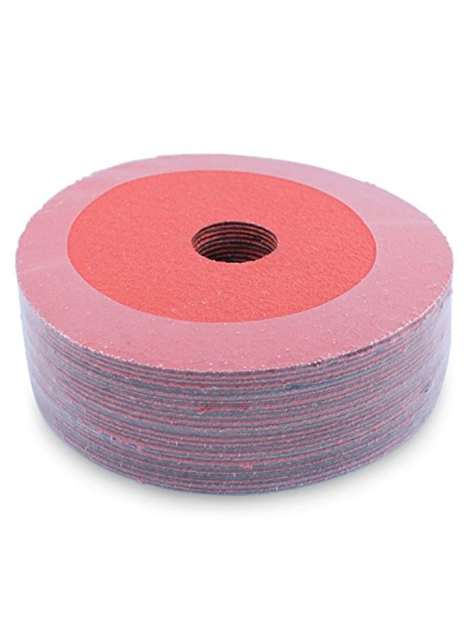 BHA Ceramic Resin Fiber Sanding and Grinding Discs, 4.5” x 7/8”, 120 Grit - 25 Pack - Image 2