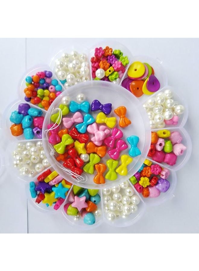 Beads Set Accessories with Box, Elastic Cord, Jewelry Making Kit for Bracelet Necklace, DIY