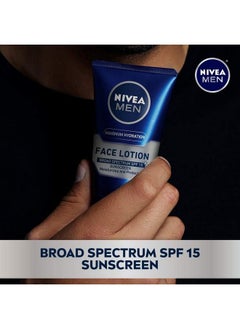NIVEA MEN Maximum Hydration Face Lotion Face Lotion With Broad Spectrum Spf 15 Sunscreen For Men 4 Pack Of 2.5 Fl Oz Tubes  - Image 3