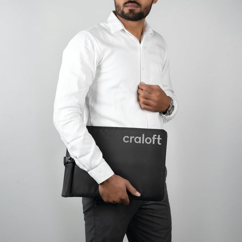 CRALOFT Waterproof 15-15.6 Inch Laptop Sleeve Cover Bag - Slim Protective Case with 8mm Shockproof Padding & Soft Inner Lining, for MacBook, Dell, Lenovo, HP & More - Office & Travel Use - Image 4