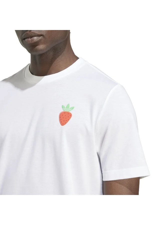 Adidas Adidas M Tns Ori G T White Graphic Tee (Short Sleeve) T-Shirts For Men