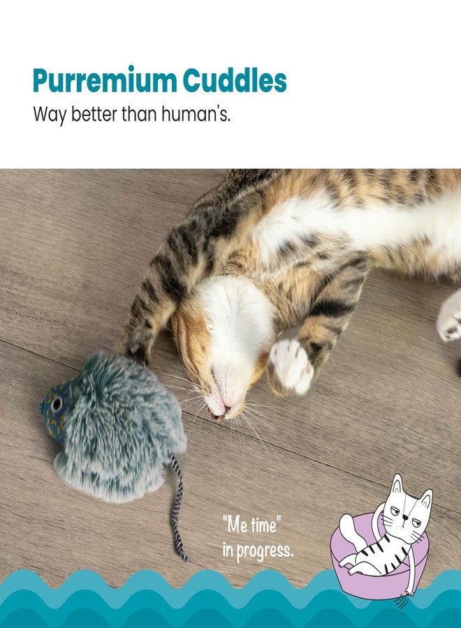 Catstages Nighttime Cuddle Plush Mouse Cat Toy with Catnip - Image 3