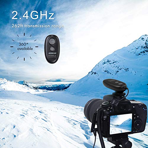 AODELAN Camera Remote Wireless Shutter Release Compatible for Canon EOS R, RP, 200D(SL2), 250D(SL3), T7, T6, 6D Mark II, 7D Series, M6; Olympus OM-D E-M1 MRK II, OM-D E-M5 II - Image 3