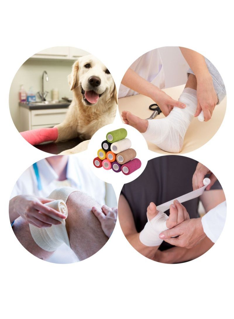 NIBEMINENT 12Pcs Color Sports Protective Elastic Bandage 10*450cm - Image 5