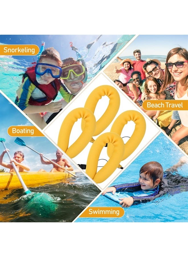 Anglekai - 4 Pack Waterproof Camera Floats, Floating Camera Strap, Portable Waterproof Camera Float Strap for Underwater Camera Floating Wrist Strap (Yellow) - Image 1
