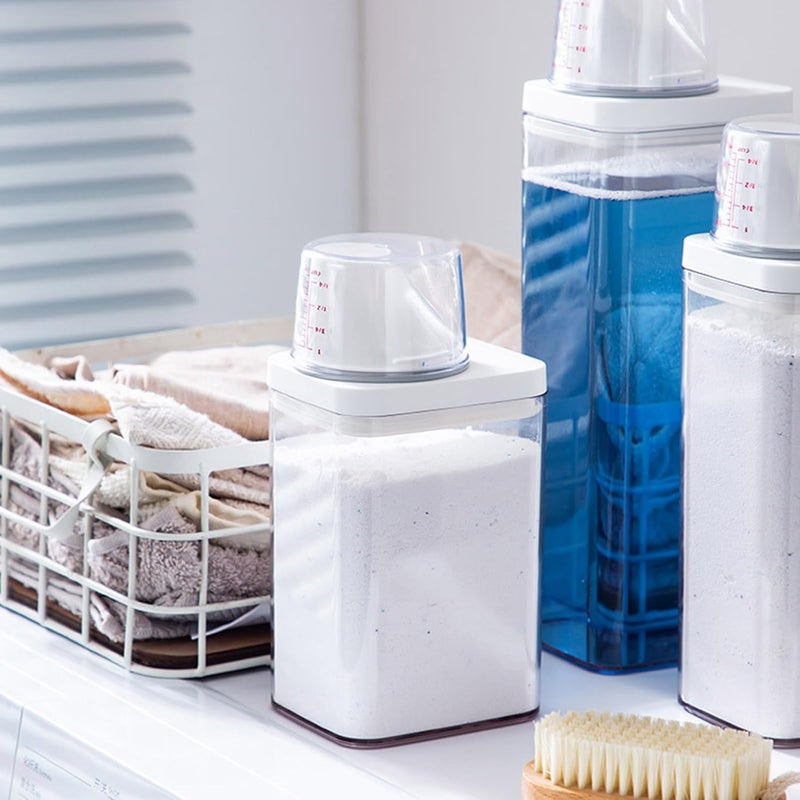 Detergent Storage with Measuring Cup Laundry Dispenser Airtight Box Laundry Detergent Container - Image 4