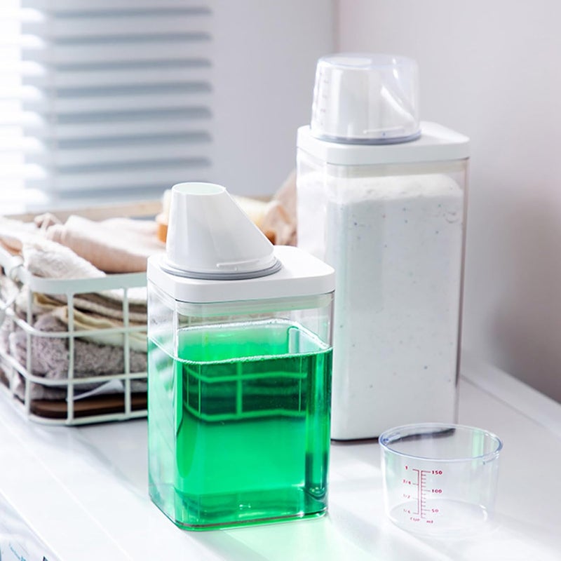 Detergent Storage with Measuring Cup Laundry Dispenser Airtight Box Laundry Detergent Container - Image 5