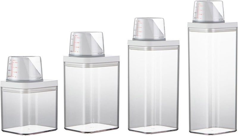 Detergent Storage with Measuring Cup Laundry Dispenser Airtight Box Laundry Detergent Container - Image 2