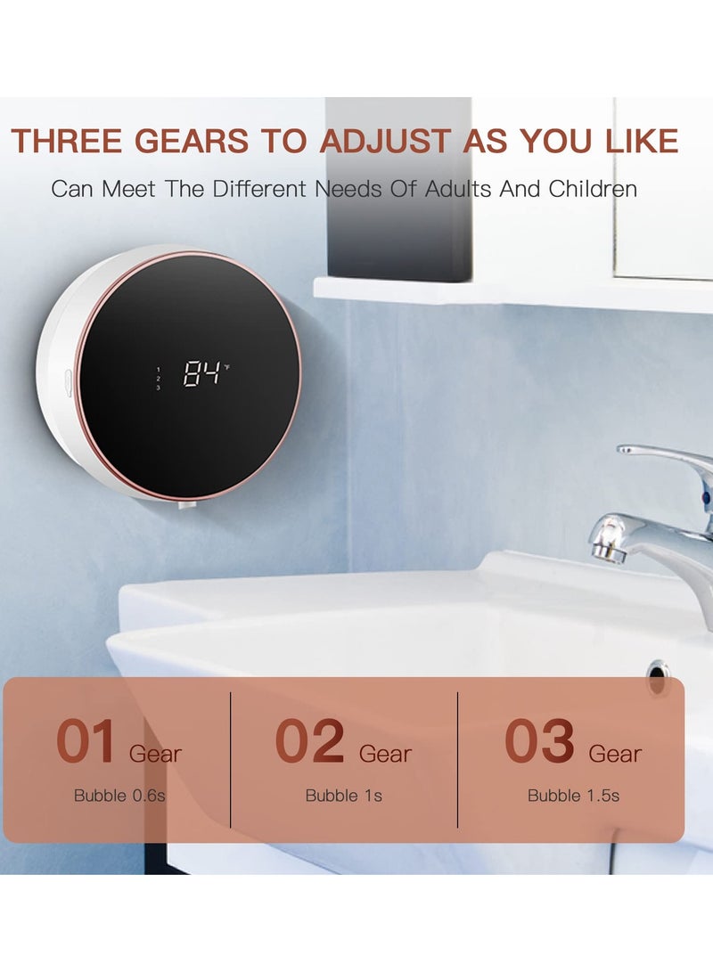 SOLARAE Automatic Foam Soap Dispenser, Wall-Mounted Non-Contact Infrared Intelligent Induction Foam Machine, 300Ml Large Capacity, Suitable For A Variety Of Cleaning Liquids, Can Be Used In Toilets, Kitchens - Image 2