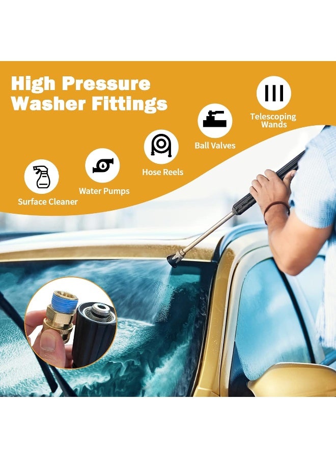 CLIO Uw16-Pwcd05 1/4 Inch Npt Quick Connect Stainless Steel Pressure Washer Adapter Set 5000 Psi Rating (4 Pairs) - Image 5