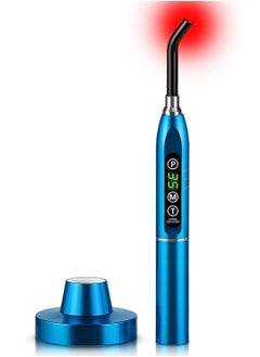 SYOSI 2-in-1 Red & Infrared Light Device for Cold Sore Fever Blister, Pain Relief Lips, Mouth, Ear, Nose, Joint and Muscle, Portable Torch(Blue)  - Image 1