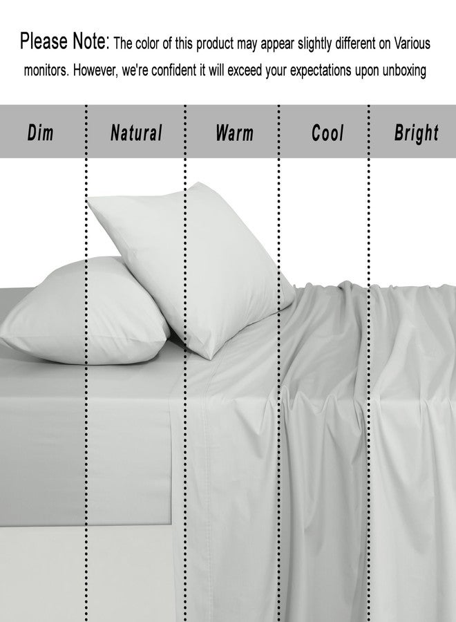 RUVANTI 100% Organic Cotton Sheets Queen Size, Percale Weave, GOTS Certified, 4-Piece Set, Deep Pocket 15", Crisp & Breathable, Soft Durable Bedding, Sábanas Algodón Orgánico - Bit of Blue - Image 5