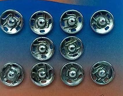 Samaan Dekho Tich ButtonSnap ButtonSnap Fasteners for Dress MakingCraftSewing PurposeStainless Steel 2 Card Each Card 20 Pcs - Image 3