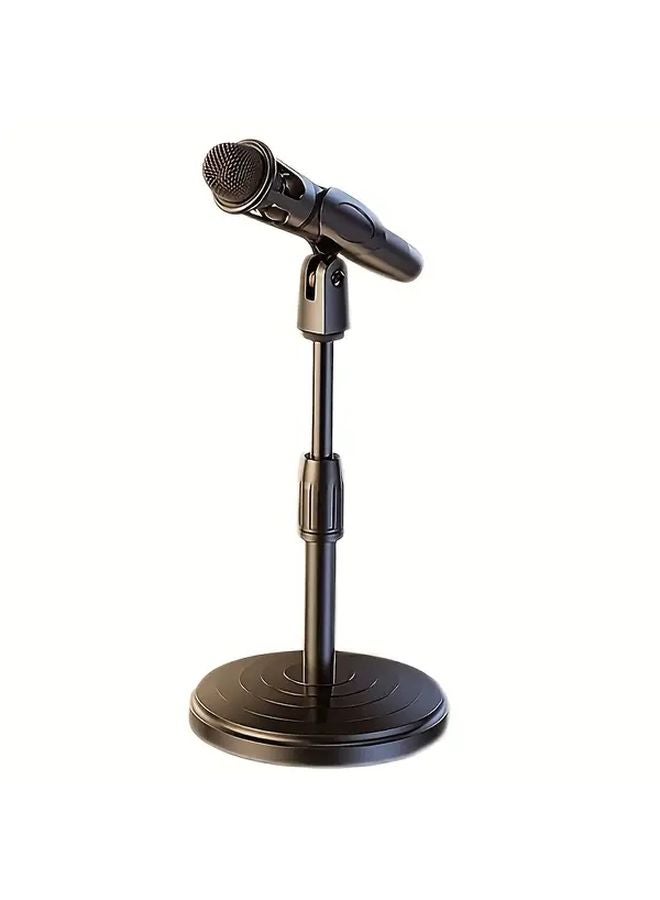 Black Adjustable Desktop Microphone Stand Portable Mini Tripod With Clamp - Image 2
