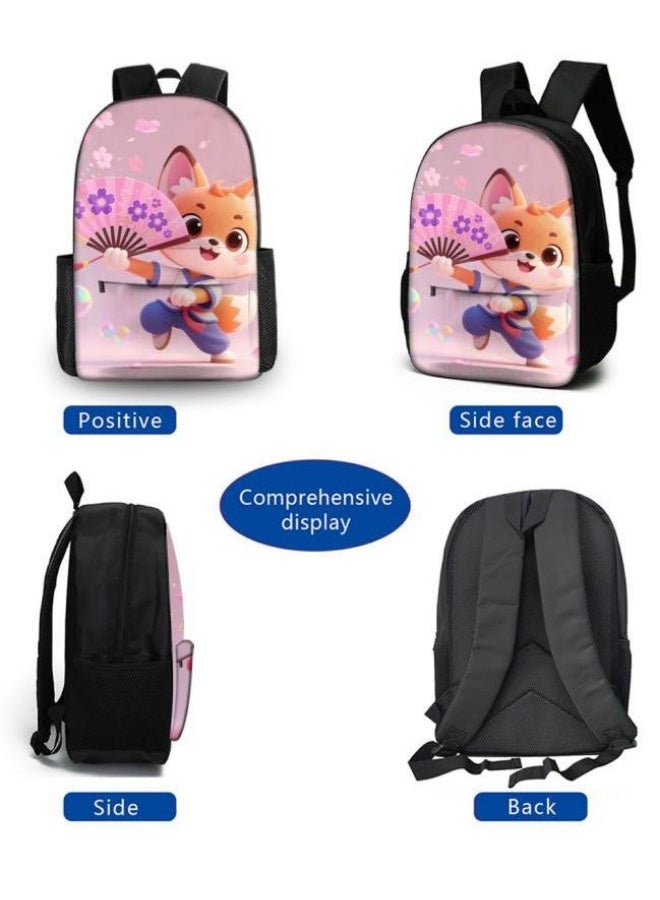 Bright Li Fire Unlock the new fashion of childish fun! Three-piece set of bags, cartoon elements for children and teenagers (students, children, friends' outings, mountain climbing, schooling, etc. can be used) - 54  - Image 3