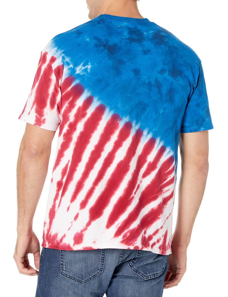 Liquid Blue Men's Plus-Size Stars and Stripes T-Shirt, Tie Dye, X-Large - Image 2