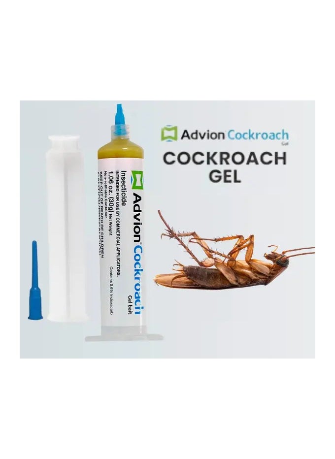 Advion Cockroach Gel Bait,Syringe, Plunger and Tip,Pack of 3X30g