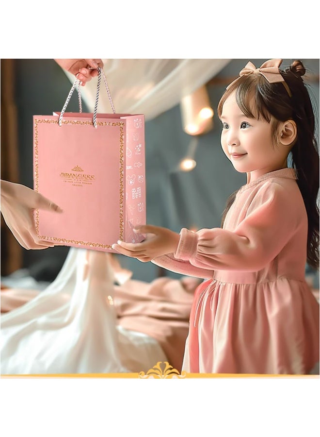Hair Accessories for Girls, Cute Khaki Hair Accessories Set including Clips, Ties, Barrettes and Bows with Pink Storage Box for Kids Age 3-10 (XX-FSLH1) - Image 3