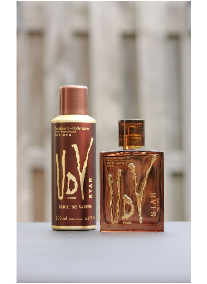Ulric De Varens - Star Coffret Edt 100Ml + Deo 200Ml - Image 1