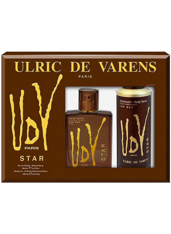 Ulric De Varens - Star Coffret Edt 100Ml + Deo 200Ml - Image 1
