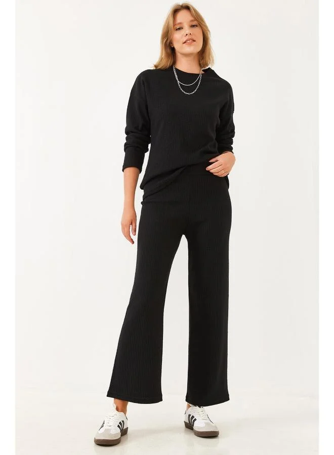 جينجر بيسيكس طقم بلوزة وبنطلون من الكتان الناعم