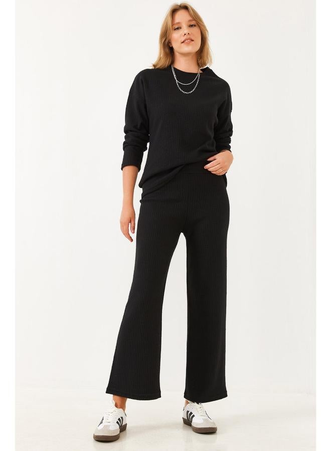 جينجر بيسيكس طقم بلوزة وبنطلون من الكتان الناعم - Image 1