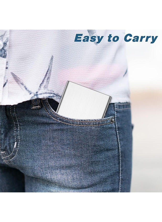 Metal Credit Card Holder, Mini Credit Card Wallet RFID Blocking Slim Metal Hard Case for Women Men(Silver) - Image 5