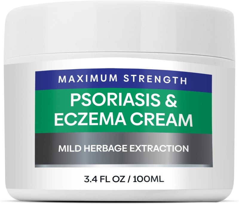 Hermon Psoriasis Eczema Relief Cream Maximum Strength for Psoriasis Eczema  Relieve Symptom of Resistant Effective for Seborrheic Dermatitis Folliculitis 100m 34 Fl Oz Pack of 1 - Image 1