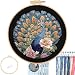 FONNUY Peacock Floral Embroidery Kit Cross Stitch Kits Handmade Crafts with Printed Patterns for Beginner Adults Easy to Follow Color Thread Needlework 8 Hoop Elegance and Royalty - Image 2