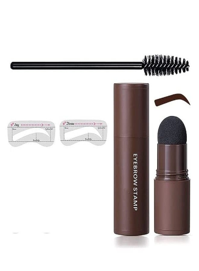 VBA Eyebrow Powder & Hair Root Touch Up Eyebrow Stamp Kit (2.DARK BROWN) - Image 1