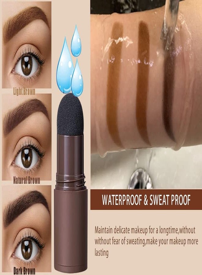 VBA Eyebrow Powder & Hair Root Touch Up Eyebrow Stamp Kit (2.DARK BROWN) - Image 2