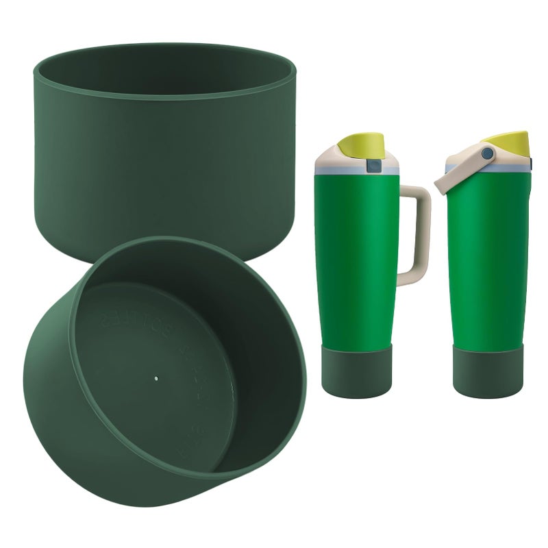 BKBY 2PCS Silicone Boot Compatible with Owala 30oz & 40oz FreeSip Sway Bottles & Tumblers, Protective Anti-Slip Bottom Cover Sleeve for Freesip Sway Tumbler (Putting Green) - Image 1