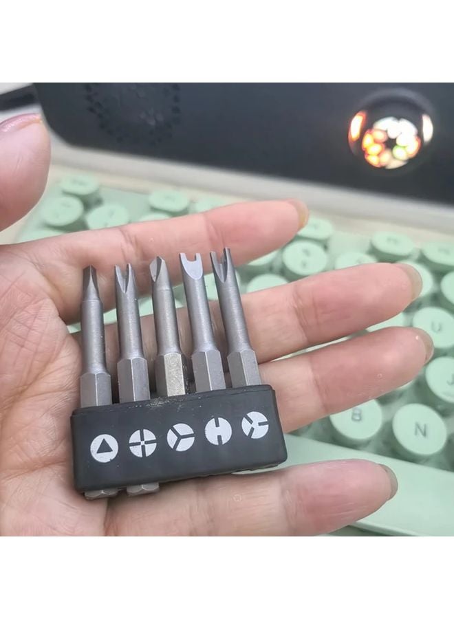 5 قطع مجموعة مفكات غير منتظمة شكل حرف U ونوع Y وبتات مثلثة متقاطعة أداة - Image 1