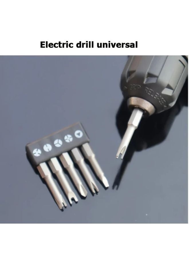 5 قطع مجموعة مفكات غير منتظمة شكل حرف U ونوع Y وبتات مثلثة متقاطعة أداة - Image 3