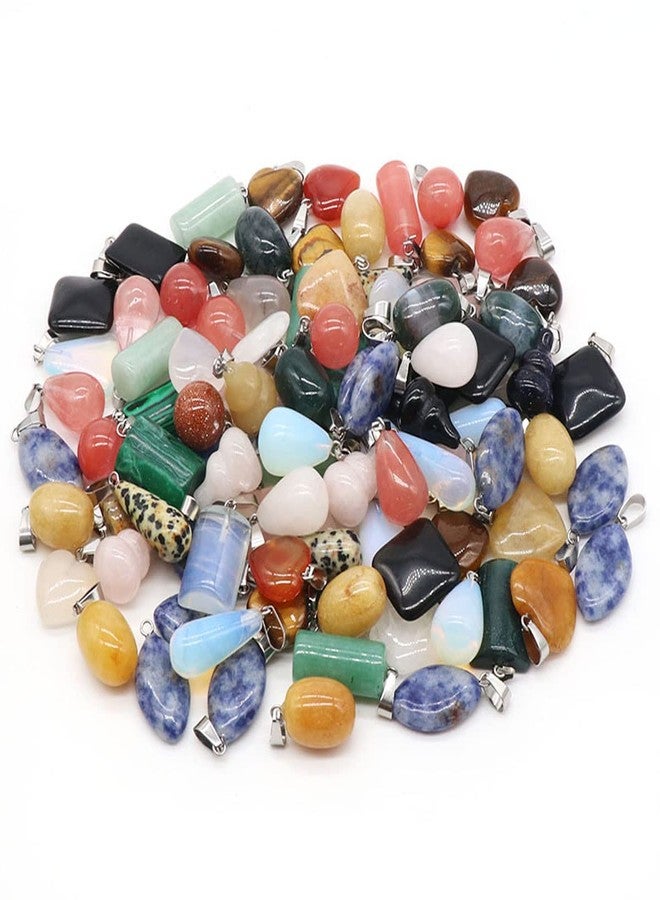 Zotoone 20pcs Natural Crystals Stone Pendant Opal Tiger Eye Stone Amethyst Cube Gemstone Charms for Jewelry Making DIY Necklace - Image 1