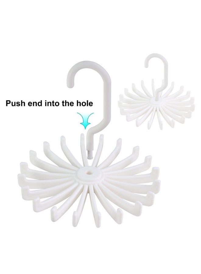 5Pcs 360 Degree Twirl Ties Rack Organizer Belt Hanger Hook Closet Organizer - Image 4