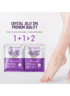 Crystal Lavender Crystals Jelly Pedicure Relaxing Bath Sea Salts SPA, Organic Foot Bath Salt Foot Spa Jelly Foot Soak Moisturizing Soothes Relieve Exfoliating Soft Feet  - Image 2