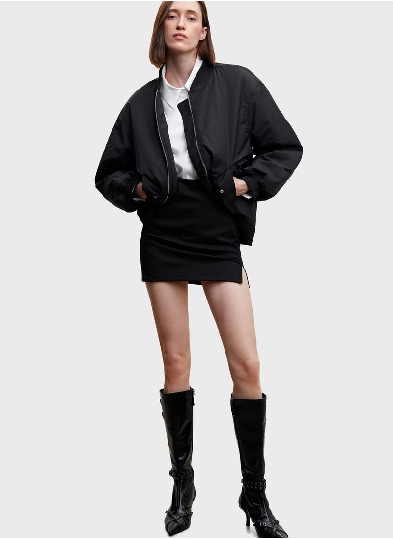 MANGO - High Waist Mini Skirt - Image 1