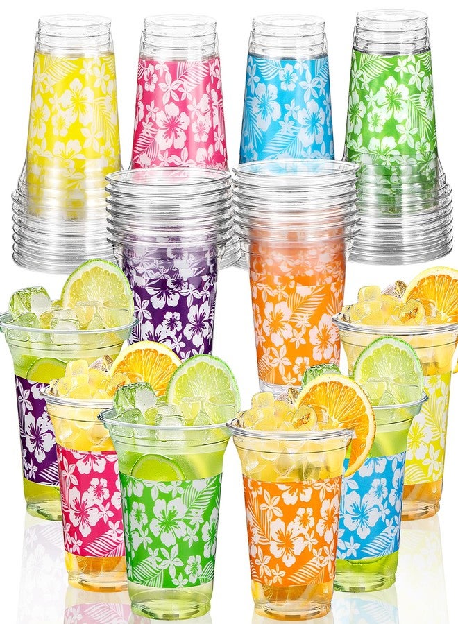 Atonofun 72 Pack Hawaiian Luau Party Decorations Cups -14OZ Disposable Tropical Party Cups for Hawaiian Luau Beach Theme Birthday Party Decorations - Image 1