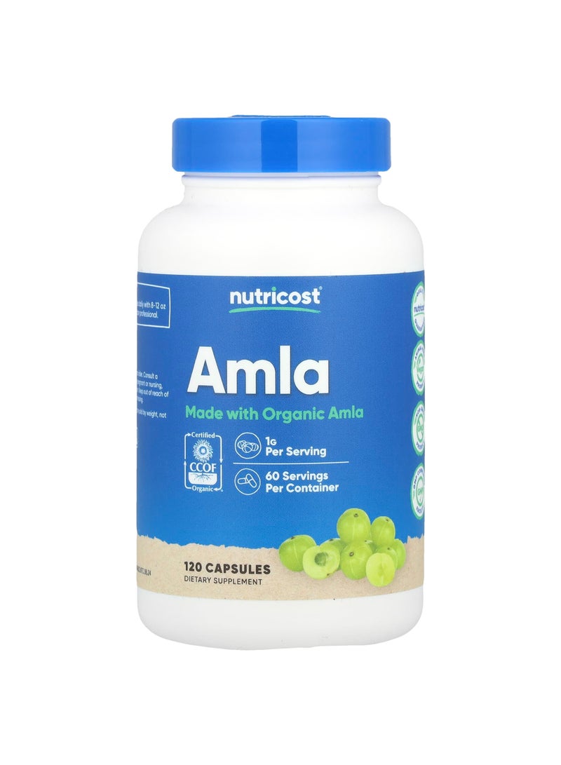 Nutricost Amla, 120  Capsules (0.5 g per Capsule)