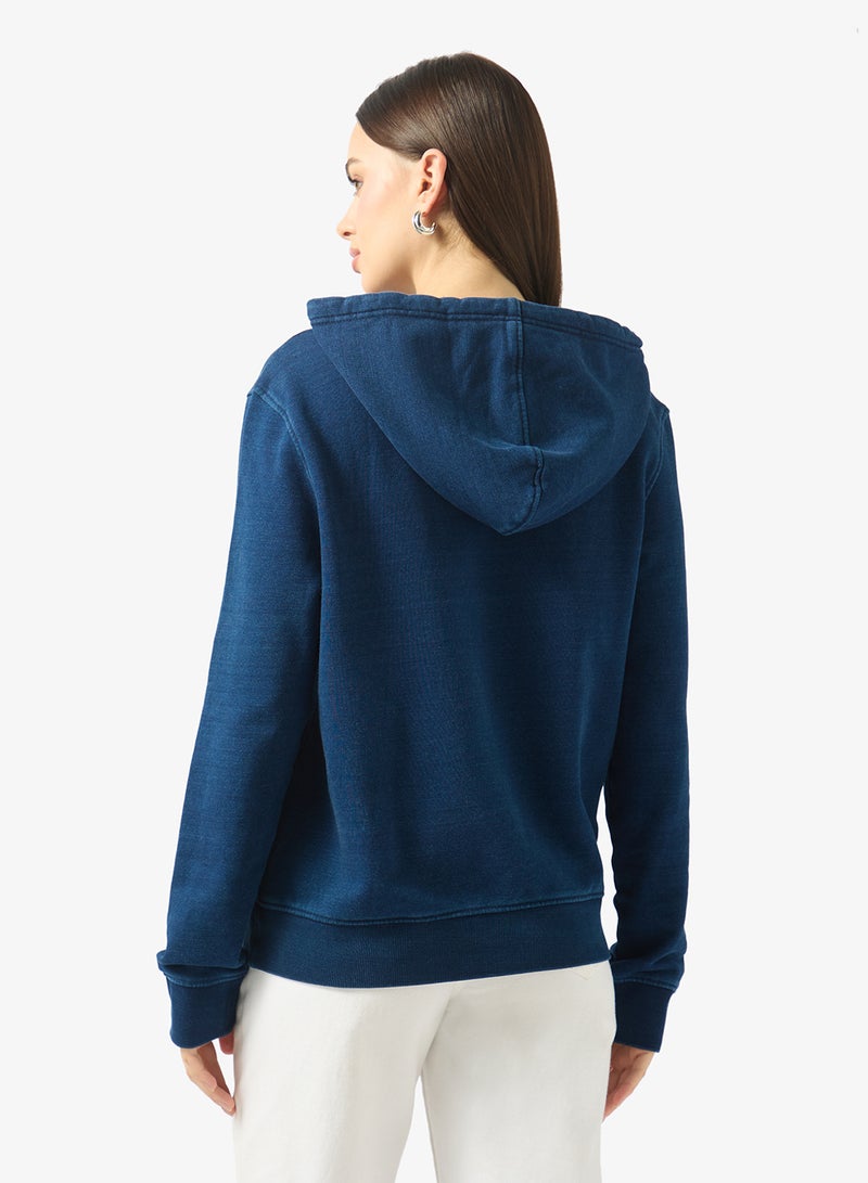 GUESS Logo Detail Drawstring Hoodie - Image 2