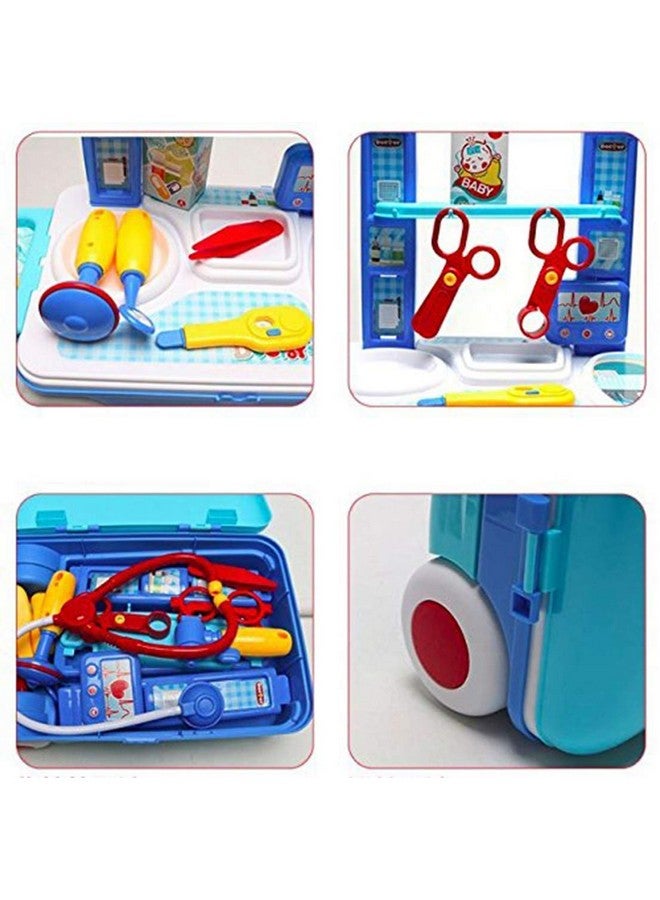 ماياترا مجموعة ألعاب الطبيب الصغير من ماياترا، صندوق عمل، صندوق طبي 2 في 1 مع حقيبة سفر بعجلات - Image 3