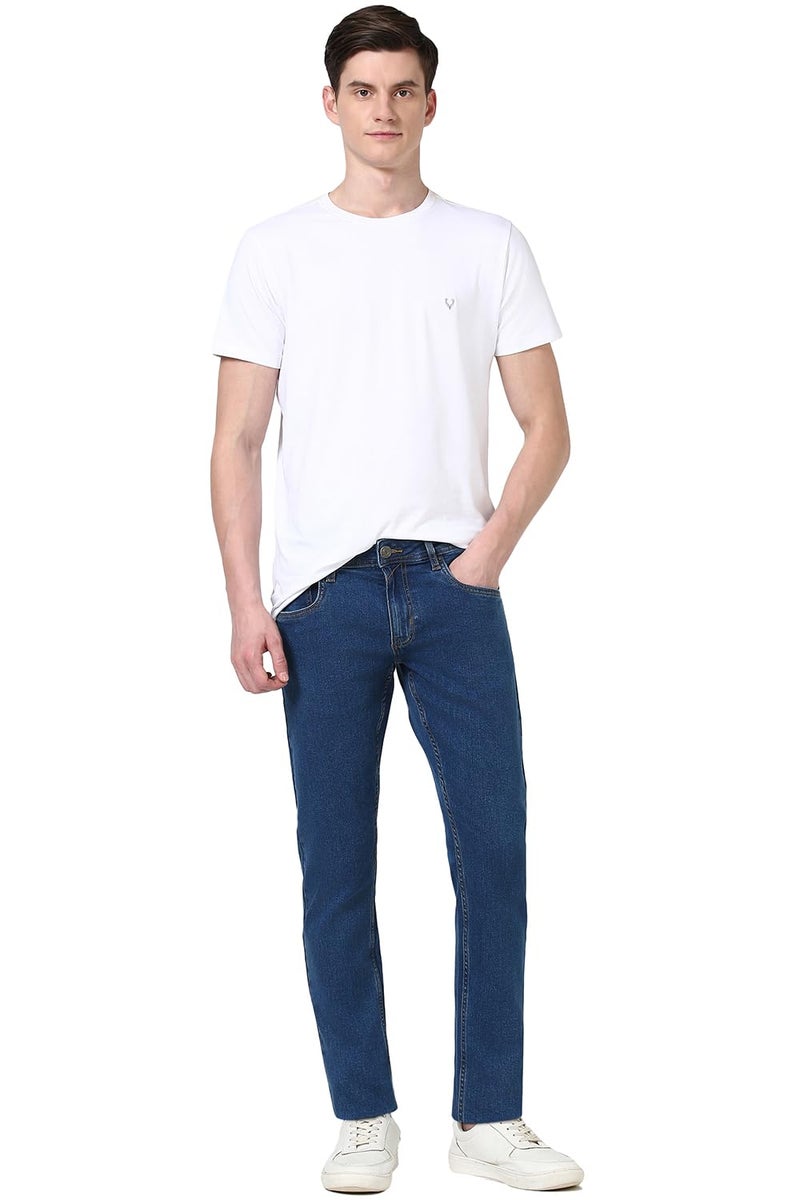 Peter England Men Mid Rise Skinny Jeans (PJDNCSKPZ43954_Blue, 38 - Image 5