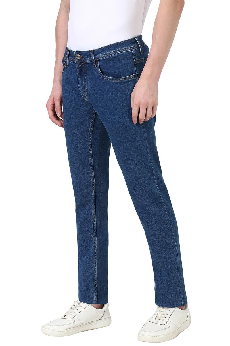 Peter England Men Mid Rise Skinny Jeans (PJDNCSKPZ43954_Blue, 38 - Image 2