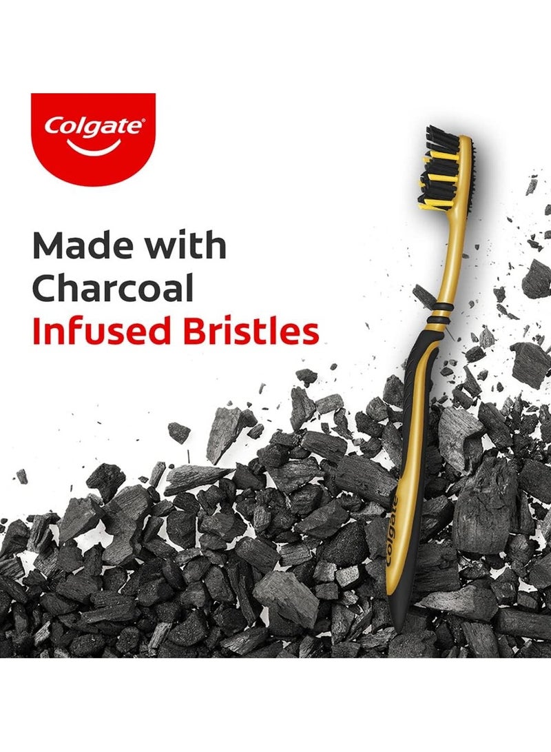 Colgate ZigZag Charcoal Soft Bristle Manual Toothbrush (Pack of 4 Pcs) - Image 2